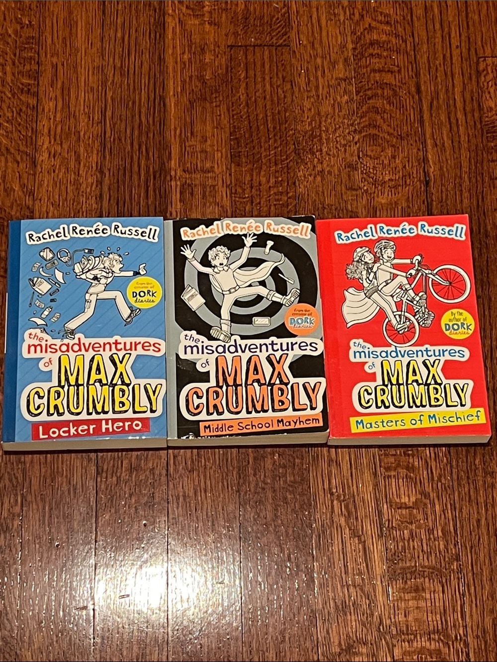The Misadventures of Max Crumbly (Set of 3) - Blue, Black, Red Covers